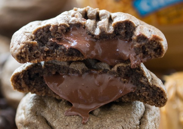 CHOCOLATE PEANUT BUTTER TRUFFLE COOKIES!!