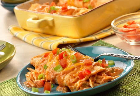 LIGHTENED-UP CHICKEN ENCHILADAS!!