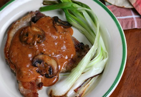 CHILI PORK CHOPS & MUSHROOMS!!