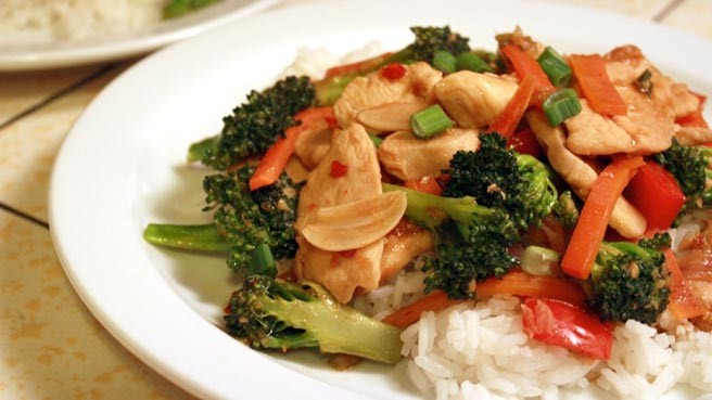 SWEET & SPICY CHICKEN STIR FRY!!