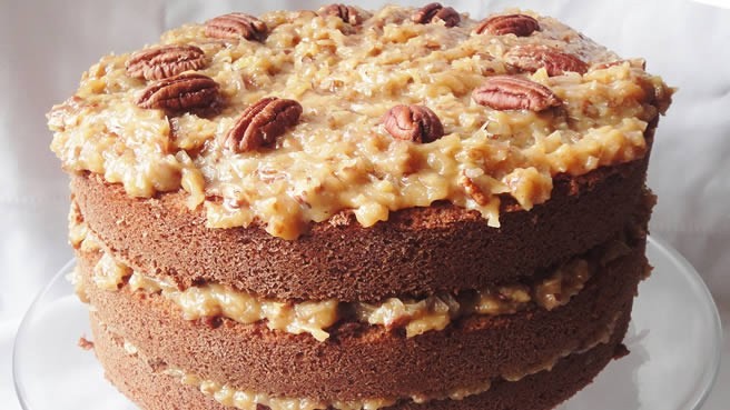 THREE LAYER GERMAN CHOCOLATE CAKE!!