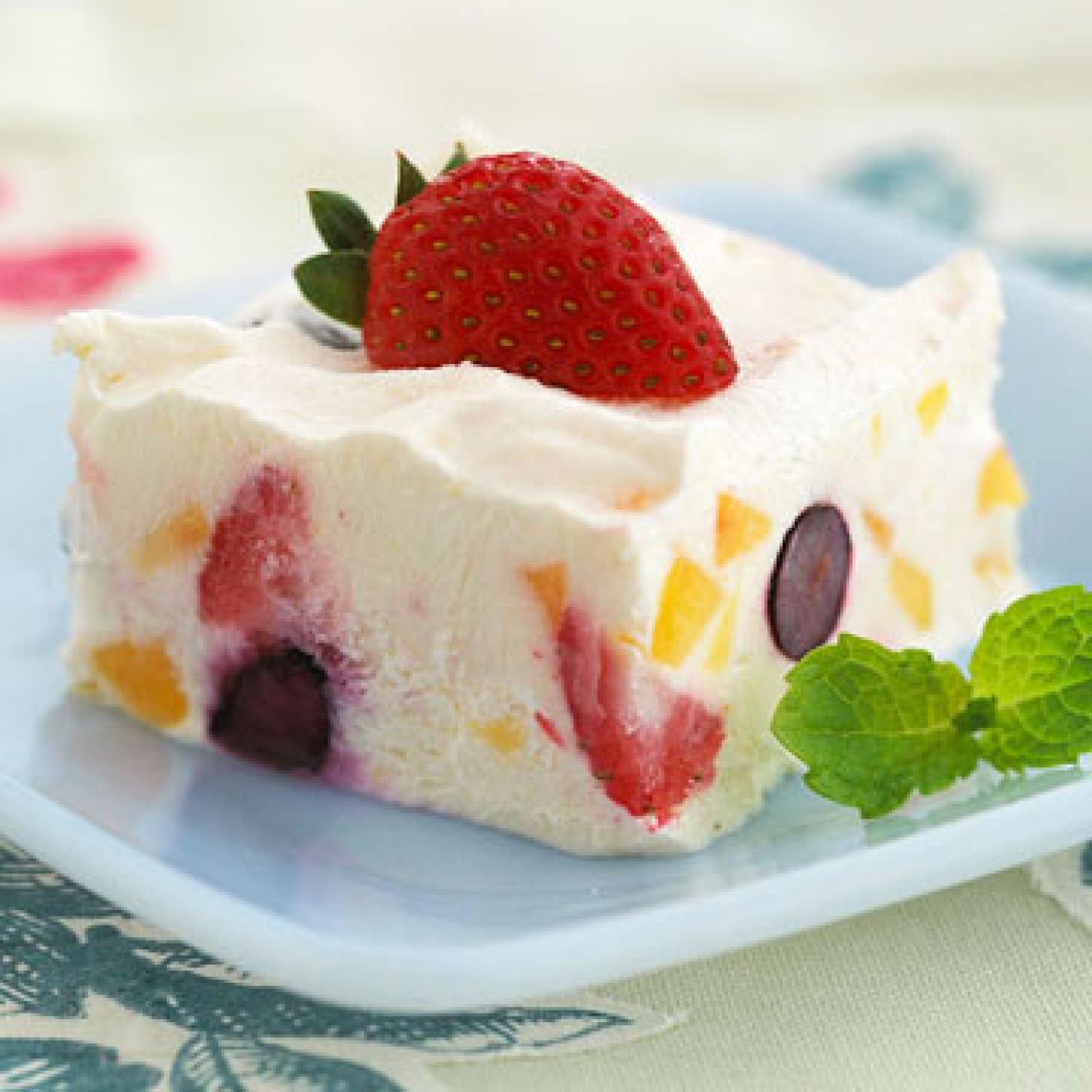 PEACH-BERRY FROZEN DESSERT!!