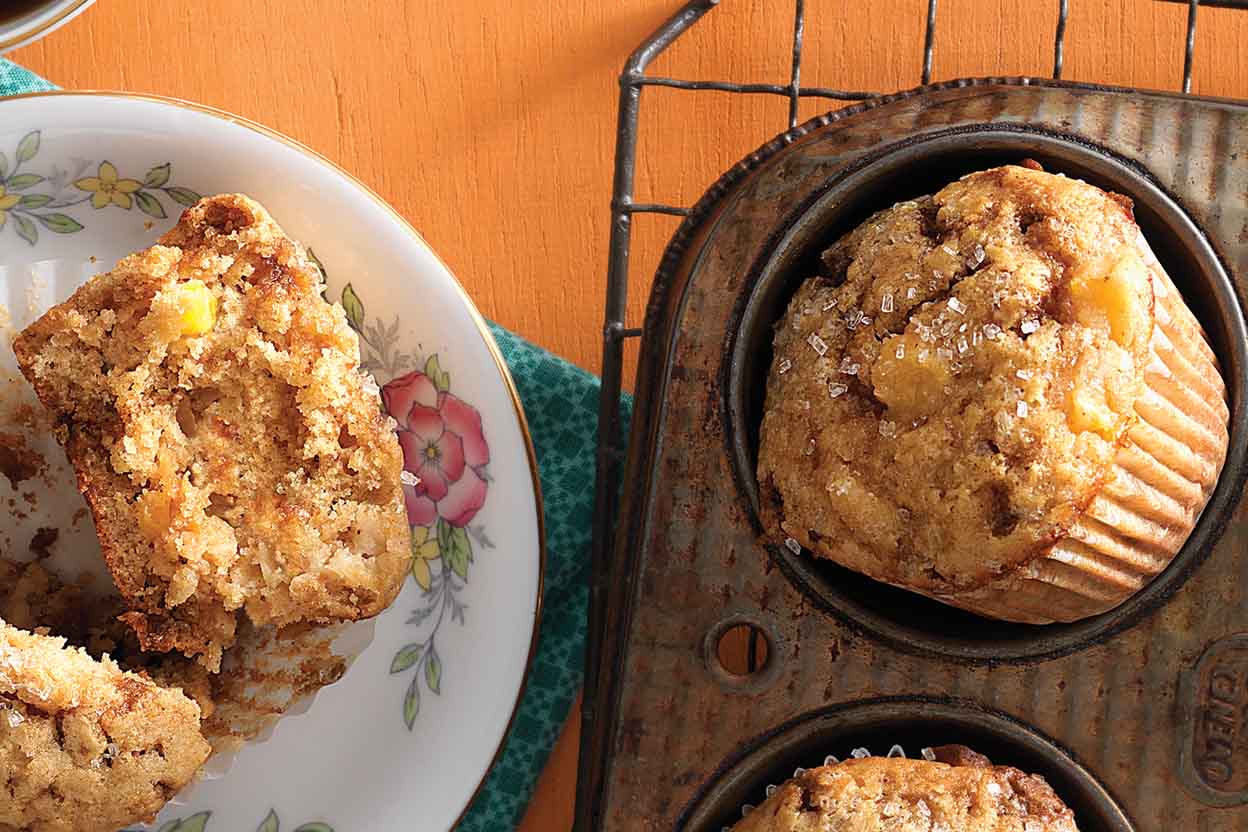 SPICED PEACH MUFFINS!!