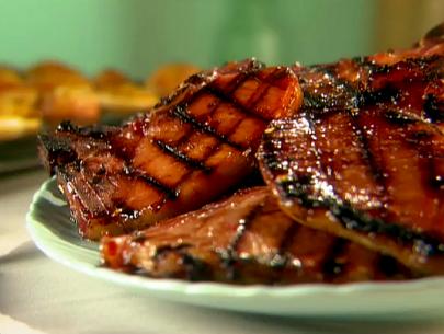 BOURBON GLAZED SMOKED PORK CHOPS!!