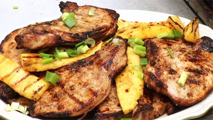 PINEAPPLE GRILLED PORK CHOPS!!