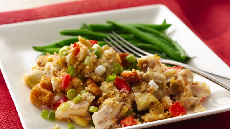 Easy Chicken Artichoke Casserole!!