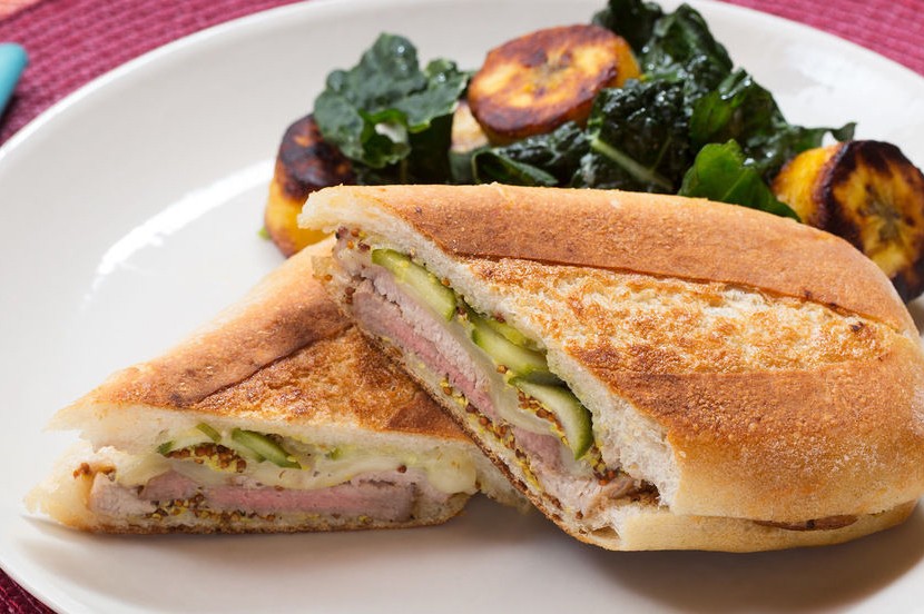 CUBAN SANDWICH W/ SWEET PLANTAIN & KALE SALAD!!