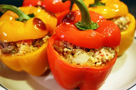 VEGETARIAN STUFFED PEPPERS!!