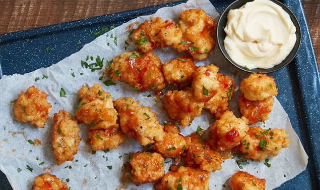 SPICY GLAZED POPCORN CHICKEN!!