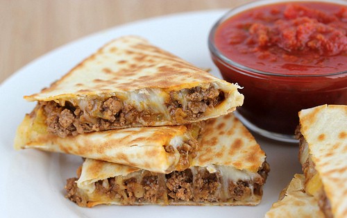 FULLY LOADED BEEF QUESADILLAS!!